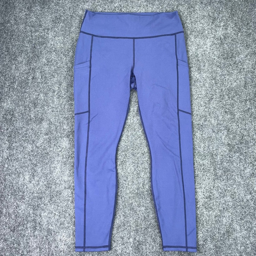 Fabletics PowerHold High Waisted Purple Pocket Leggings Women's Large ESTIMATED